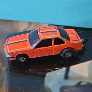 Yatming 3801 Vintage 1980s Orange BMW 635CSI Diecast Rare With Pull Cord